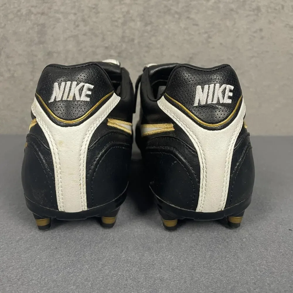 Nike Tiempo Legend III Soccer Shoes Mens Size 8 Black White Gold Firm Ground - Picture 8 of 14